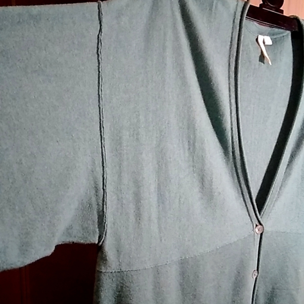 PUREJILL Teal Button-Up Cardigan Sz XXL - Picture 5 of 7